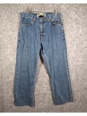 Harley Davidson Men's Straight Leg Denim Jeans Blue Size 34x30 Classic  Mid wash